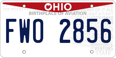 OH license plate FWO2856