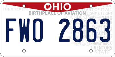 OH license plate FWO2863