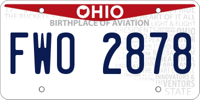 OH license plate FWO2878