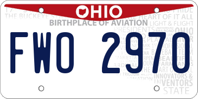 OH license plate FWO2970