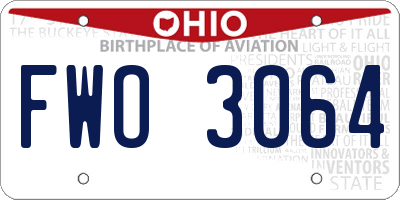 OH license plate FWO3064