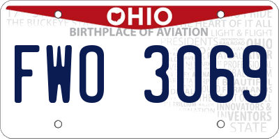 OH license plate FWO3069