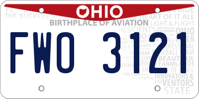 OH license plate FWO3121