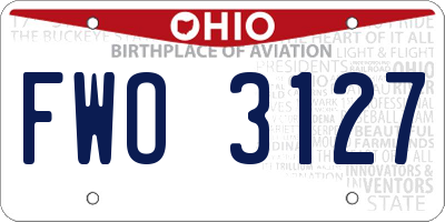 OH license plate FWO3127
