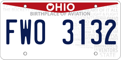 OH license plate FWO3132