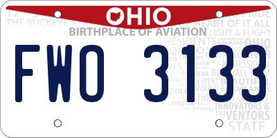 OH license plate FWO3133