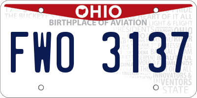 OH license plate FWO3137