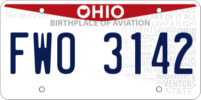 OH license plate FWO3142