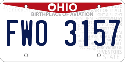 OH license plate FWO3157