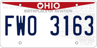 OH license plate FWO3163