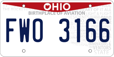 OH license plate FWO3166