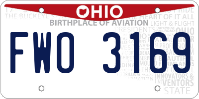 OH license plate FWO3169