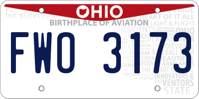 OH license plate FWO3173
