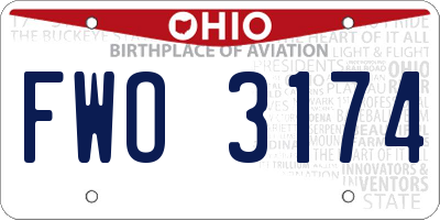 OH license plate FWO3174