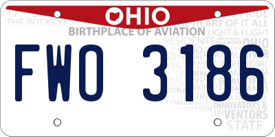 OH license plate FWO3186