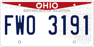 OH license plate FWO3191
