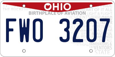 OH license plate FWO3207