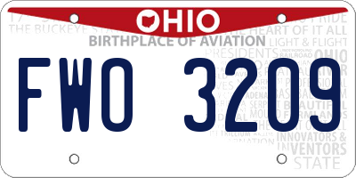 OH license plate FWO3209