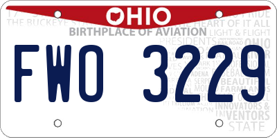 OH license plate FWO3229