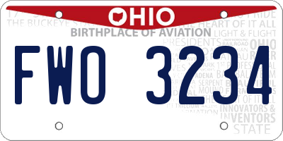 OH license plate FWO3234