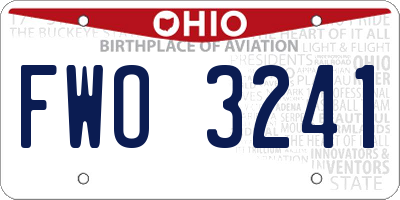 OH license plate FWO3241