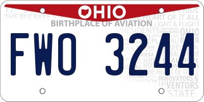 OH license plate FWO3244
