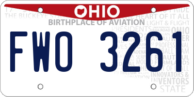 OH license plate FWO3261