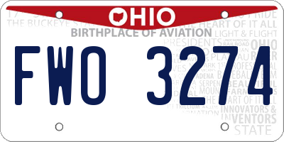 OH license plate FWO3274