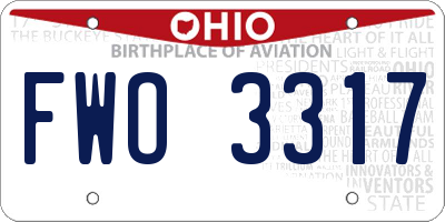 OH license plate FWO3317