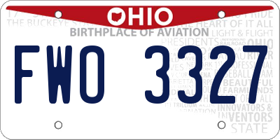 OH license plate FWO3327