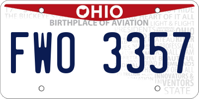 OH license plate FWO3357