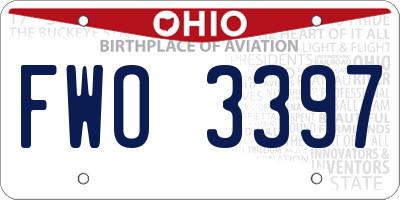 OH license plate FWO3397