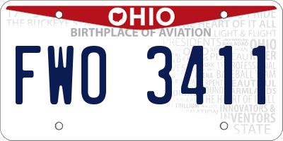 OH license plate FWO3411