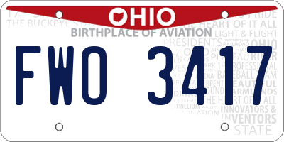 OH license plate FWO3417