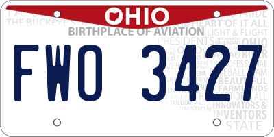 OH license plate FWO3427