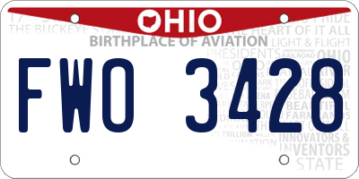 OH license plate FWO3428