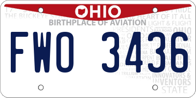 OH license plate FWO3436