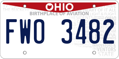 OH license plate FWO3482