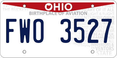 OH license plate FWO3527