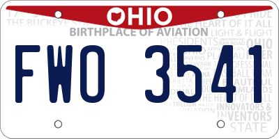 OH license plate FWO3541