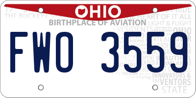 OH license plate FWO3559