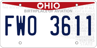 OH license plate FWO3611