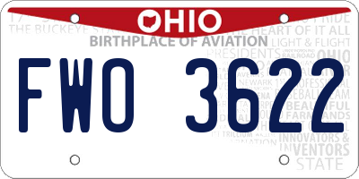 OH license plate FWO3622