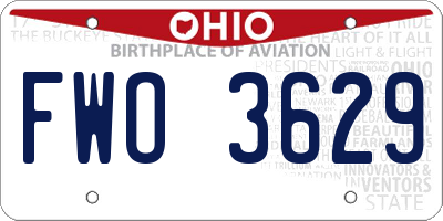 OH license plate FWO3629