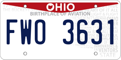 OH license plate FWO3631