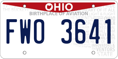 OH license plate FWO3641