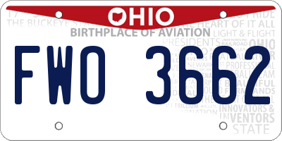 OH license plate FWO3662