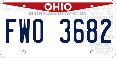 OH license plate FWO3682