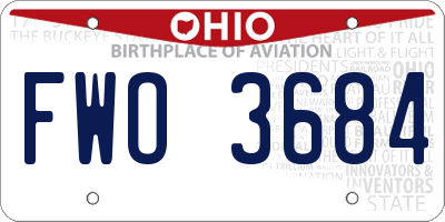 OH license plate FWO3684