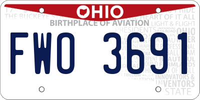 OH license plate FWO3691
